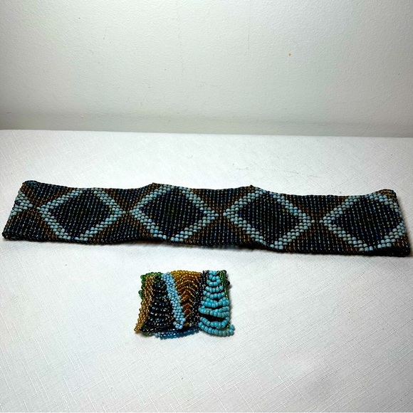 INDONESIA handmade Beaded Stretch Belt and Bracelet Set. Amazing bead work! - Picture 10 of 12